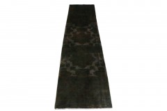 Vintage Rug Runner Black in 360x90cm