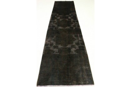 Vintage Rug Runner Black in 360x90cm (3 / 9)