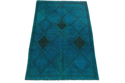 Vintage Teppich Blau in 220x140cm