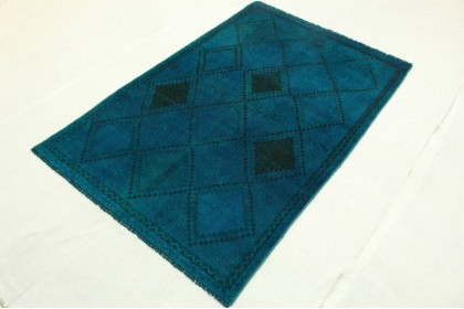 Vintage Rug Blue in 220x140cm (3 / 5) Vintage Rug Blue in 220x140cm (3 / 5)