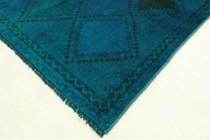 Vintage Rug Blue in 220x140cm (4 / 5) Vintage Rug Blue in 220x140cm (4 / 5)