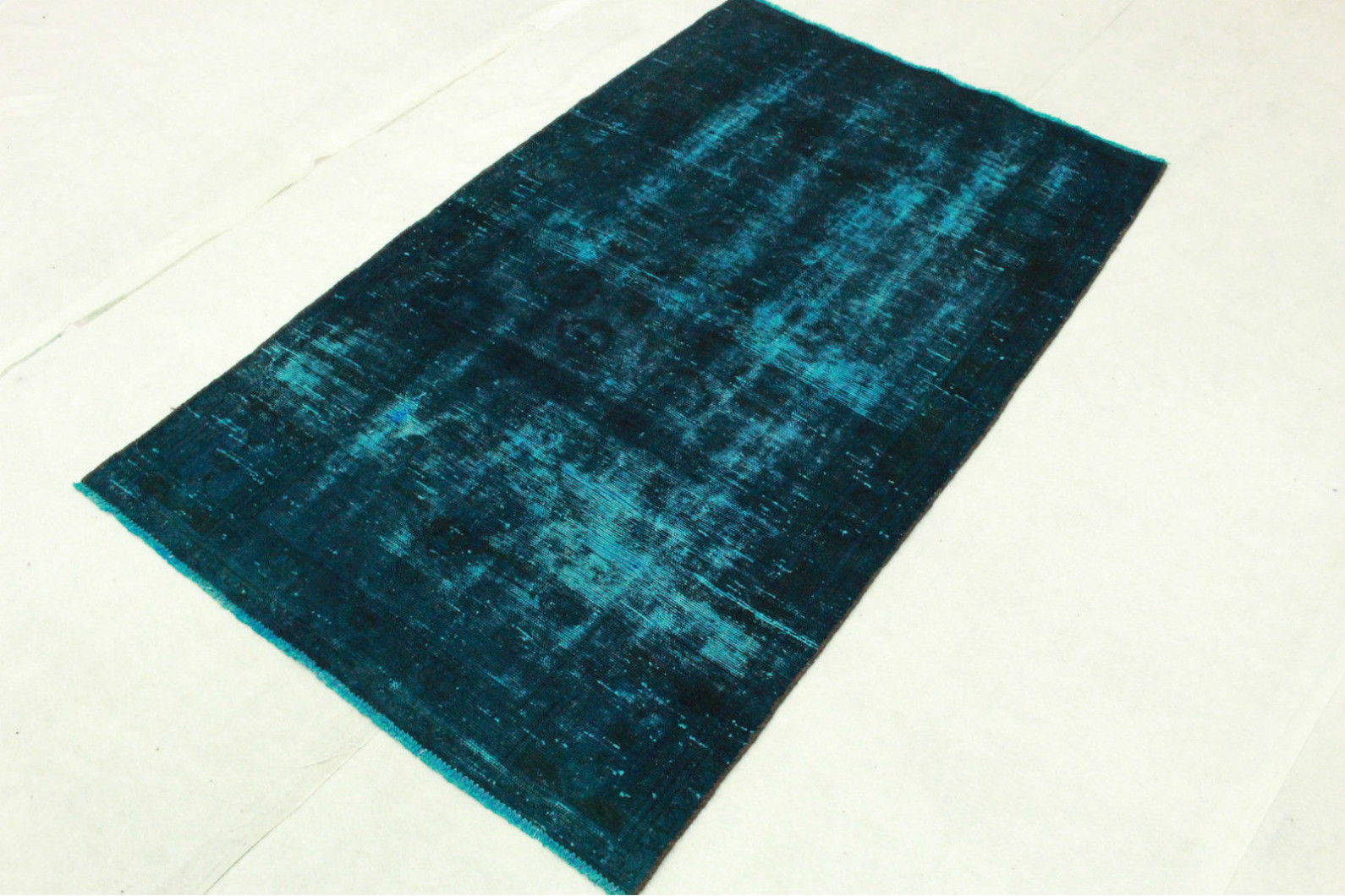 Vintage Teppich Blau in 190x110cm (3 / 5) Vintage Teppich Blau in 190x110cm (3 / 5)