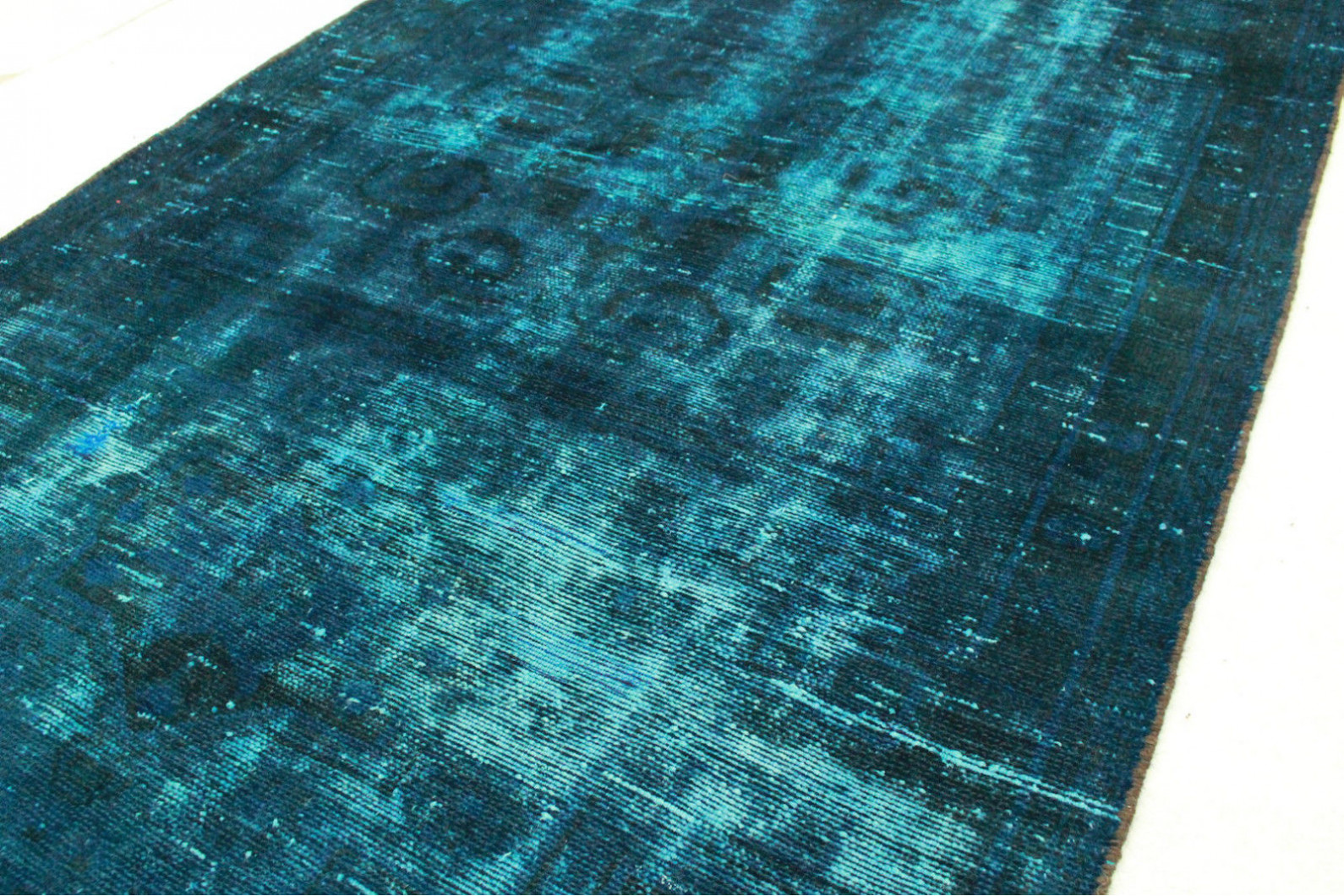 Vintage Teppich Blau in 190x110cm (4 / 5) Vintage Teppich Blau in 190x110cm (4 / 5)