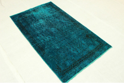 Vintage Teppich Türkis in 190x110cm (2 / 4)