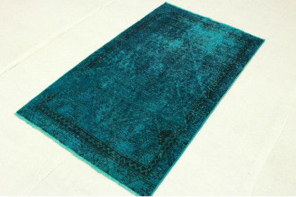 Vintage Teppich Türkis in 190x110cm (3 / 4)