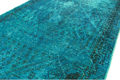 Vintage Teppich Türkis in 190x110cm (4 / 4)