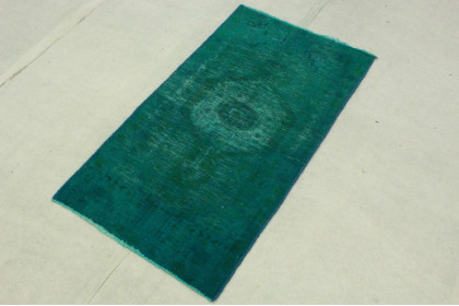 Vintage Teppich Türkis in 130x70cm (3 / 4)