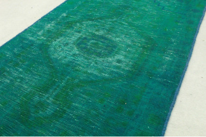 Vintage Teppich Türkis in 130x70cm (4 / 4)