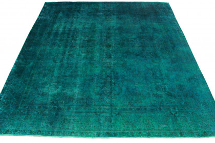 Vintage Teppich Grün Türkis in 380x330cm (1 / 4) Vintage Teppich Grün Türkis in 380x330cm (1 / 4)