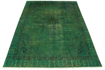 Vintage Teppich Grün in 370x280cm