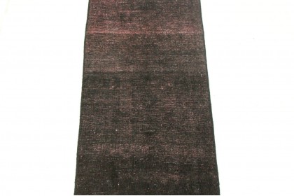 Vintage Teppich Läufer Schwarz Rosa in 170x80cm (2 / 5)