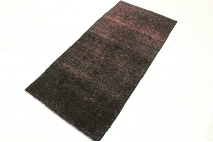 Vintage Teppich Läufer Schwarz Rosa in 170x80cm (4 / 5)