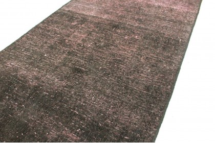 Vintage Teppich Läufer Schwarz Rosa in 170x80cm (5 / 5)
