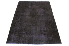 Vintage Teppich Schwarz Lila in 330x240