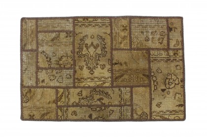 Patchwork Teppich Beige in 90x60 (1 / 2)