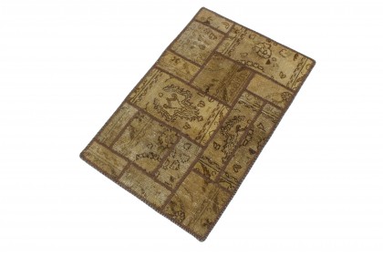 Patchwork Teppich Beige in 90x60 (2 / 2)