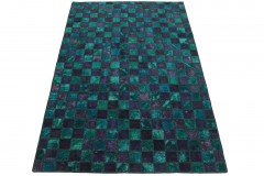 Patchwork Rug Purple Turquoise in 250x160cm