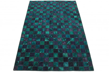 Patchwork Rug Purple Turquoise in 250x160cm