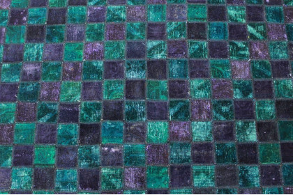 Patchwork Rug Purple Turquoise in 250x160cm (2 / 4)