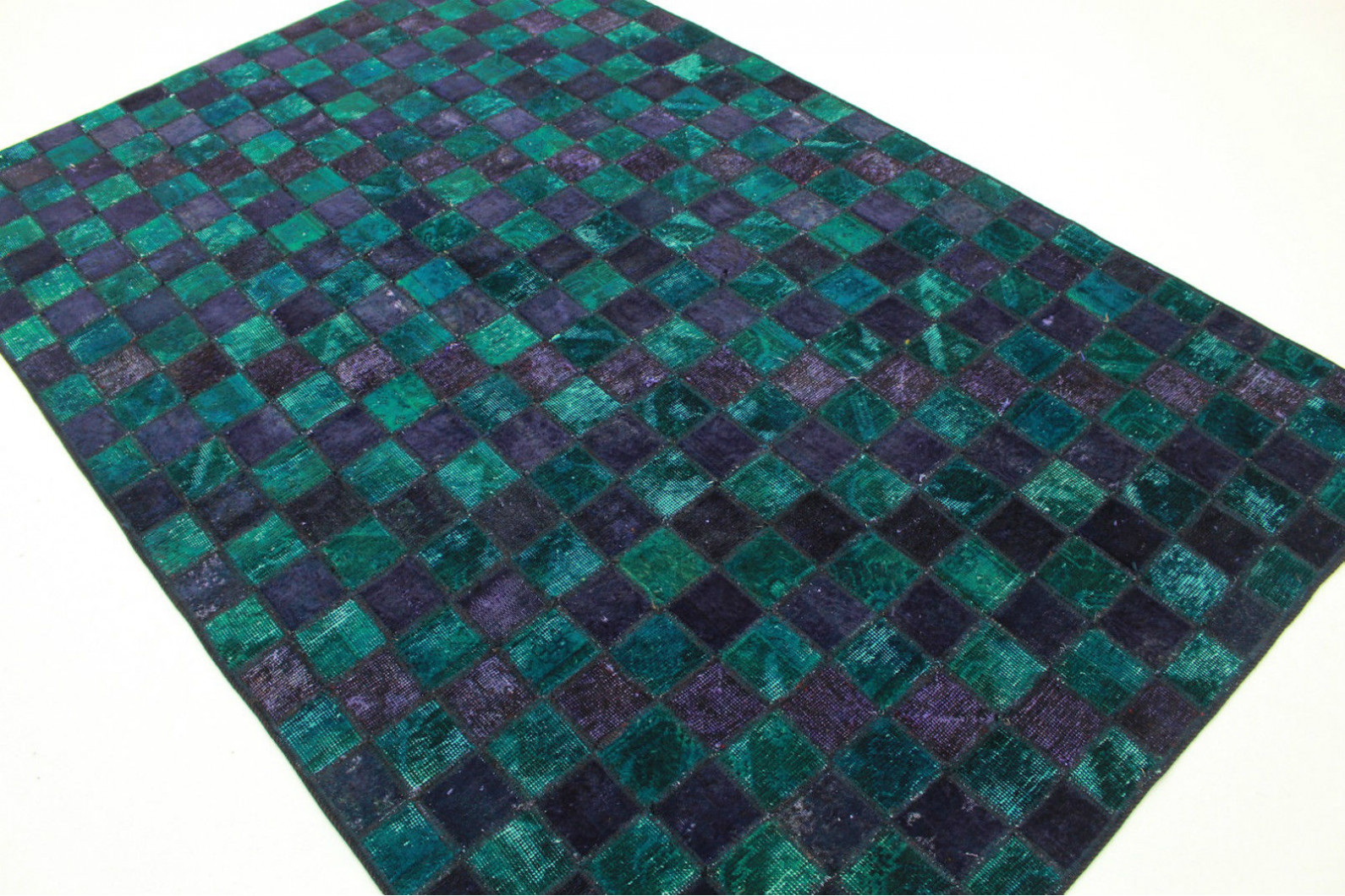 Purple Patchwork Rug Patchwork Rug Purple Turquoise in 250x160cm (1001-3661) - carpetido.de