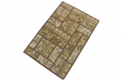 Patchwork Teppich Beige in 90x60 (2 / 2)
