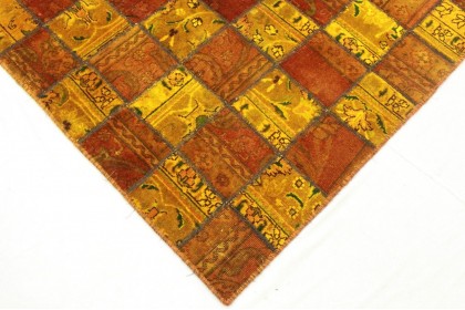 Patchwork Teppich Orange Rot in 240x160cm (4 / 4)