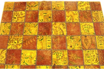 Patchwork Teppich Orange Rot in 240x160cm (3 / 4)