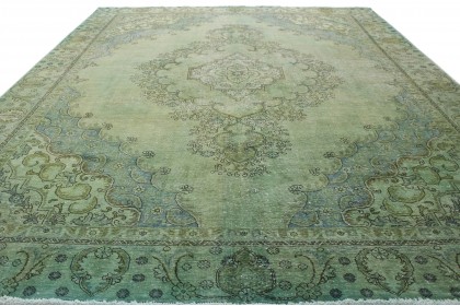 Vintage Teppich Grün Türkis in 370x280 (3 / 6)