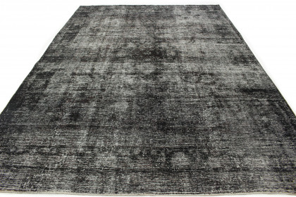 Vintage Teppich Schwarz Grau in 360x260 (4 / 7)