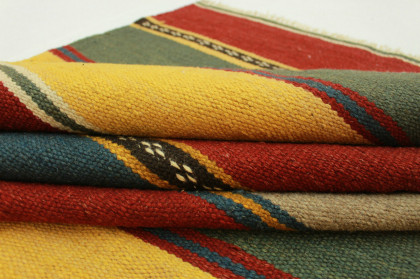 Kelim Teppich Rot Blau Gelb in 260x170cm (4 / 4)