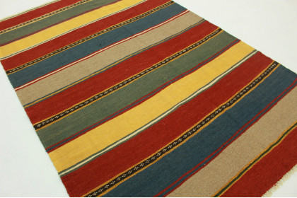 Kelim Teppich Rot Blau Gelb in 260x170cm (2 / 4)