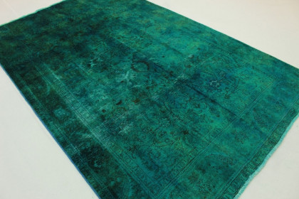 Vintage Teppich Grün in 310x190cm (4 / 10)