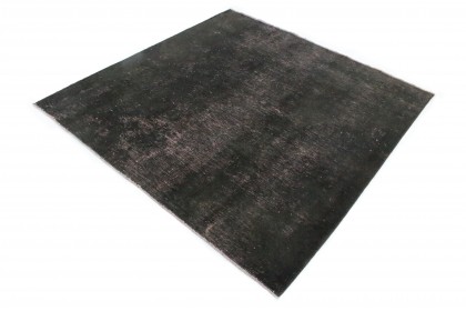 Vintage Teppich Schwarz Rosa in 160x150 (2 / 8)