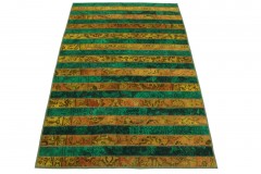 Patchwork Rug Orange Green in 250x160cm