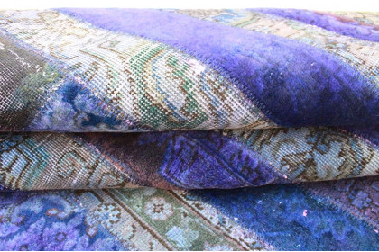 Patchwork Rug Purple in 250x170cm (5 / 5)