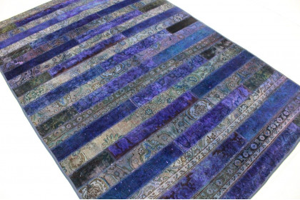 Patchwork Rug Purple in 250x170cm (3 / 5)