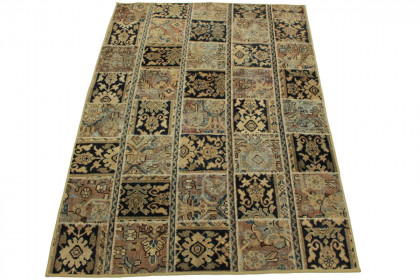 Patchwork Rug Blue Beige in 240x170cm