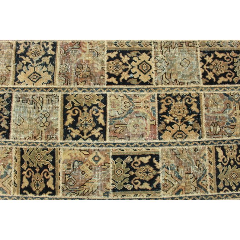 Patchwork Teppich Blau Beige in 240x170cm (1001-888) - carpetido.de