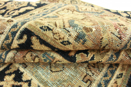 Patchwork Rug Blue Beige in 240x170cm (5 / 5)