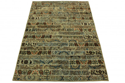 Patchwork Rug Brown Beige in 240x170cm