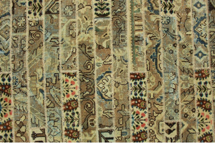 Patchwork Rug Brown Beige in 240x170cm (2 / 3)