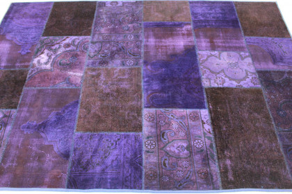 Patchwork Rug Purple in 250x170cm (2 / 5)