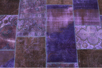 Patchwork Rug Purple in 250x170cm (5 / 5)