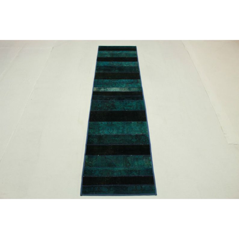 Patchwork Teppich Läufer Türkis in 310x80cm (1001-924 ...