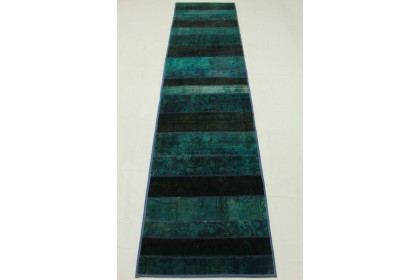 Patchwork Teppich Läufer Türkis in 310x80cm (8 / 8)