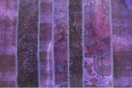 Patchwork Teppich Läufer Lila in 310x80cm (2 / 9)