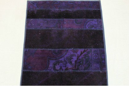 Patchwork Rug Runner Purple in 310x80cm (6 / 9)