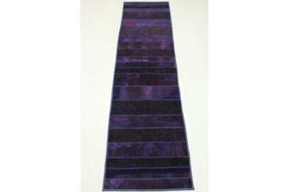 Patchwork Rug Runner Purple in 310x80cm (7 / 9)