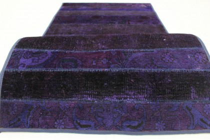 Patchwork Rug Runner Purple in 310x80cm (8 / 9)