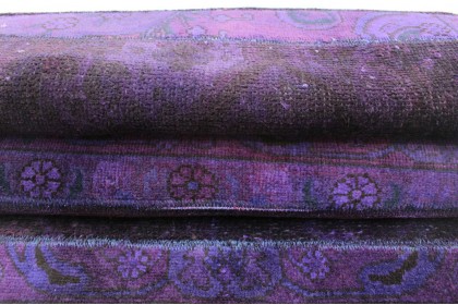 Patchwork Teppich Läufer Lila in 310x80cm (9 / 9)